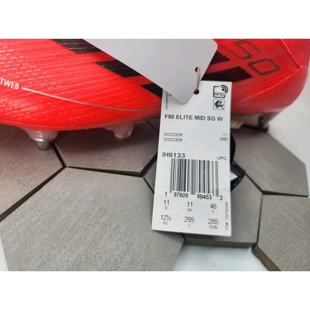Adidas F50 Elite Mid SG Turbo Aurora Hot Pink Red Women's Sz 12.5‎ Men's Size 11